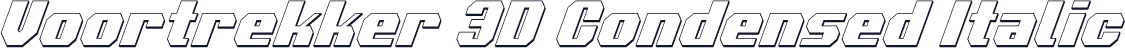 Voortrekker 3D Condensed Italic