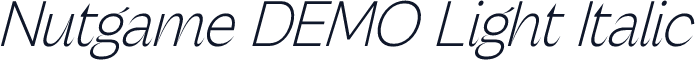 Nutgame DEMO Light Italic