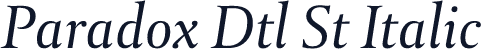 Paradox Dtl St Italic