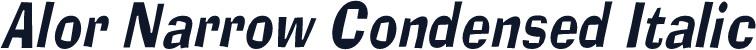 Alor Narrow Condensed Italic