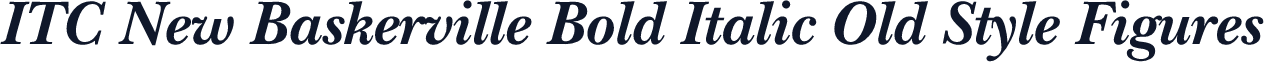 ITC New Baskerville Bold Italic Old Style Figures