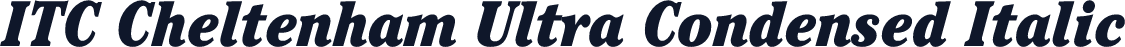 ITC Cheltenham Ultra Condensed Italic