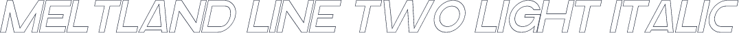 Meltland Line Two Light Italic