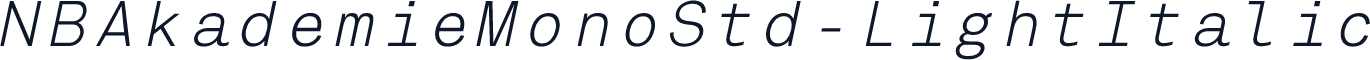 NBAkademieMonoStd-LightItalic