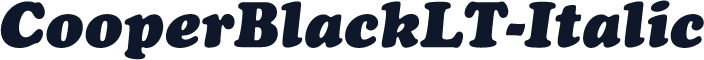 CooperBlackLT-Italic