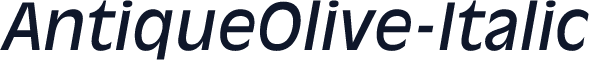 AntiqueOlive-Italic