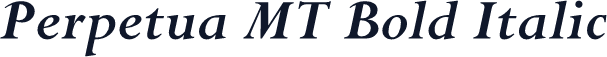Perpetua MT Bold Italic