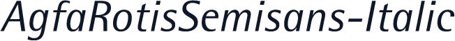 AgfaRotisSemisans-Italic