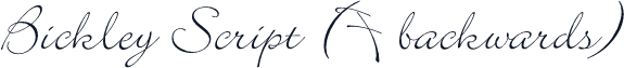 Bickley Script (F backwards)