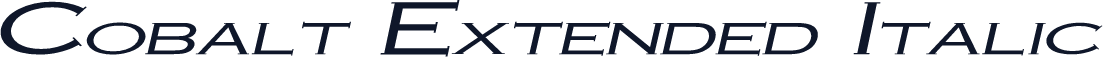 Cobalt Extended Italic