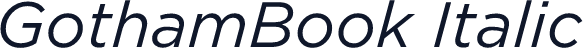 GothamBook Italic