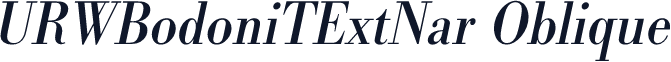 URWBodoniTExtNar Oblique