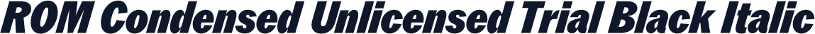 ROM Condensed Unlicensed Trial Black Italic