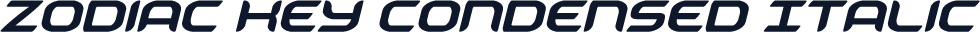 Zodiac Key Condensed Italic