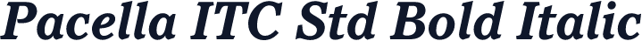 Pacella ITC Std Bold Italic