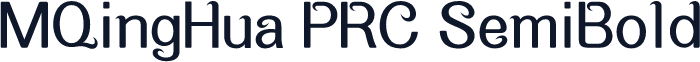 MQingHua PRC SemiBold