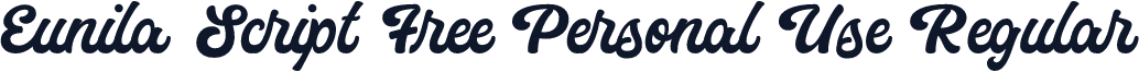 Eunila Script Free Personal Use Regular