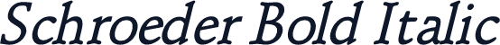 Schroeder Bold Italic