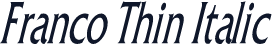 Franco Thin Italic