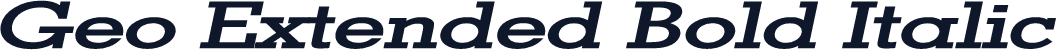 Geo Extended Bold Italic