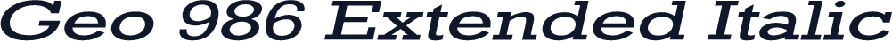 Geo 986 Extended Italic