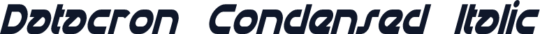 Datacron Condensed Italic