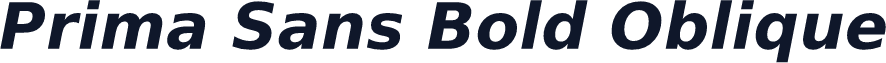 Prima Sans Bold Oblique