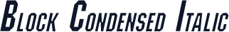 Block Condensed Italic