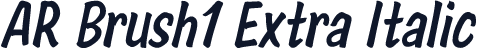 AR Brush1 Extra Italic