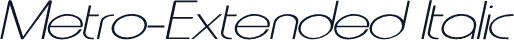 Metro-Extended Italic