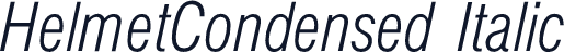 HelmetCondensed Italic
