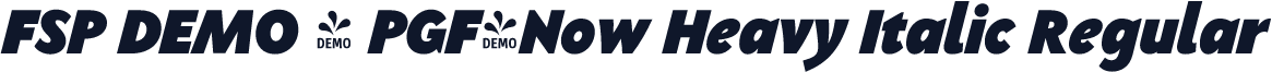 FSP DEMO - PGF-Now Heavy Italic Regular
