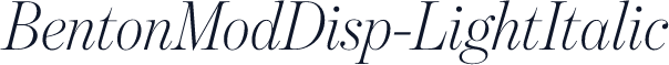 BentonModDisp-LightItalic