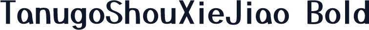 TanugoShouXieJiao Bold