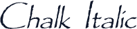 Chalk  Italic