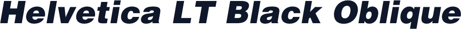 Helvetica LT Black Oblique
