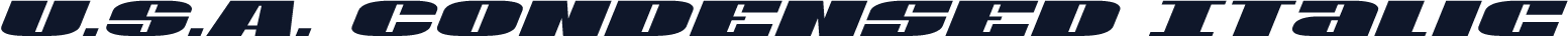 U.S.A. Condensed Italic