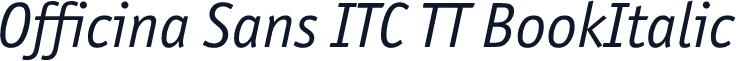 Officina Sans ITC TT BookItalic