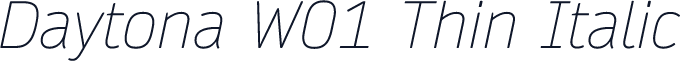 Daytona W01 Thin Italic