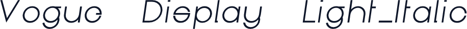 Vogue Display Light_Italic