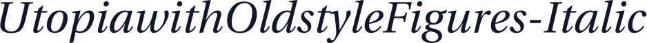 UtopiawithOldstyleFigures-Italic