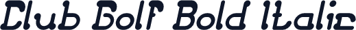 Club Golf Bold Italic