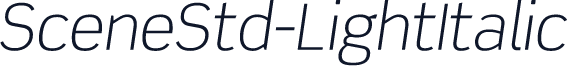 SceneStd-LightItalic