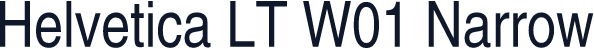 Helvetica LT W01 Narrow
