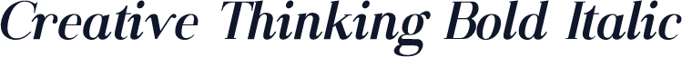 Creative Thinking Bold Italic