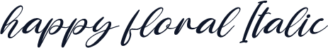 happy floral Italic