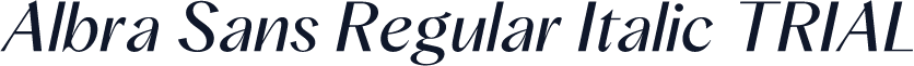 Albra Sans Regular Italic TRIAL