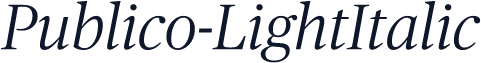 Publico-LightItalic
