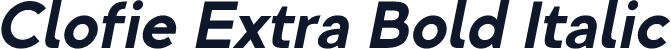 Clofie Extra Bold Italic