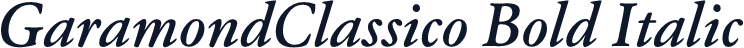 GaramondClassico Bold Italic